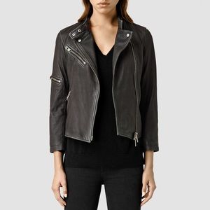 ALL SAINTS MAST LEATHER BIKER JACKET
